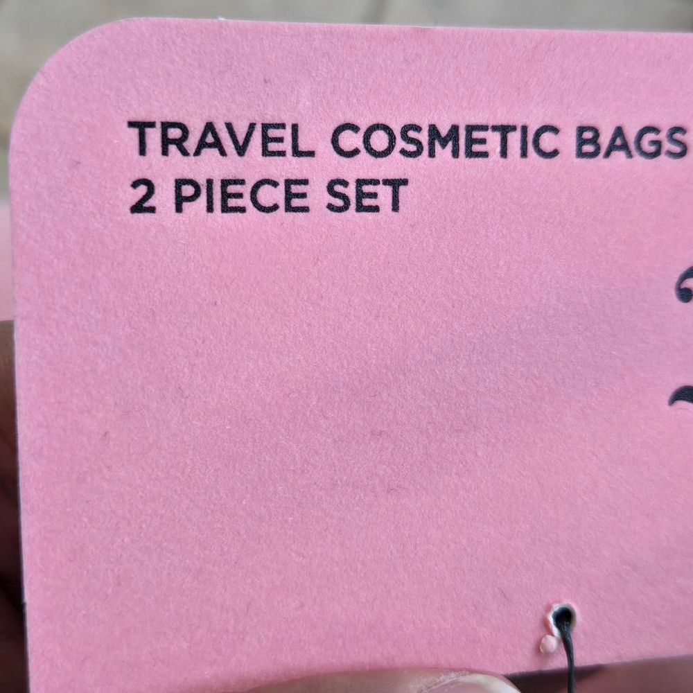 Juicy Couture Cosmetic Bags 2-Piece Set Pink/Clear - Picture 8 of 8